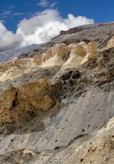 Stein- und Felswüste in Lamayuru Ladakh, Kaschmir 